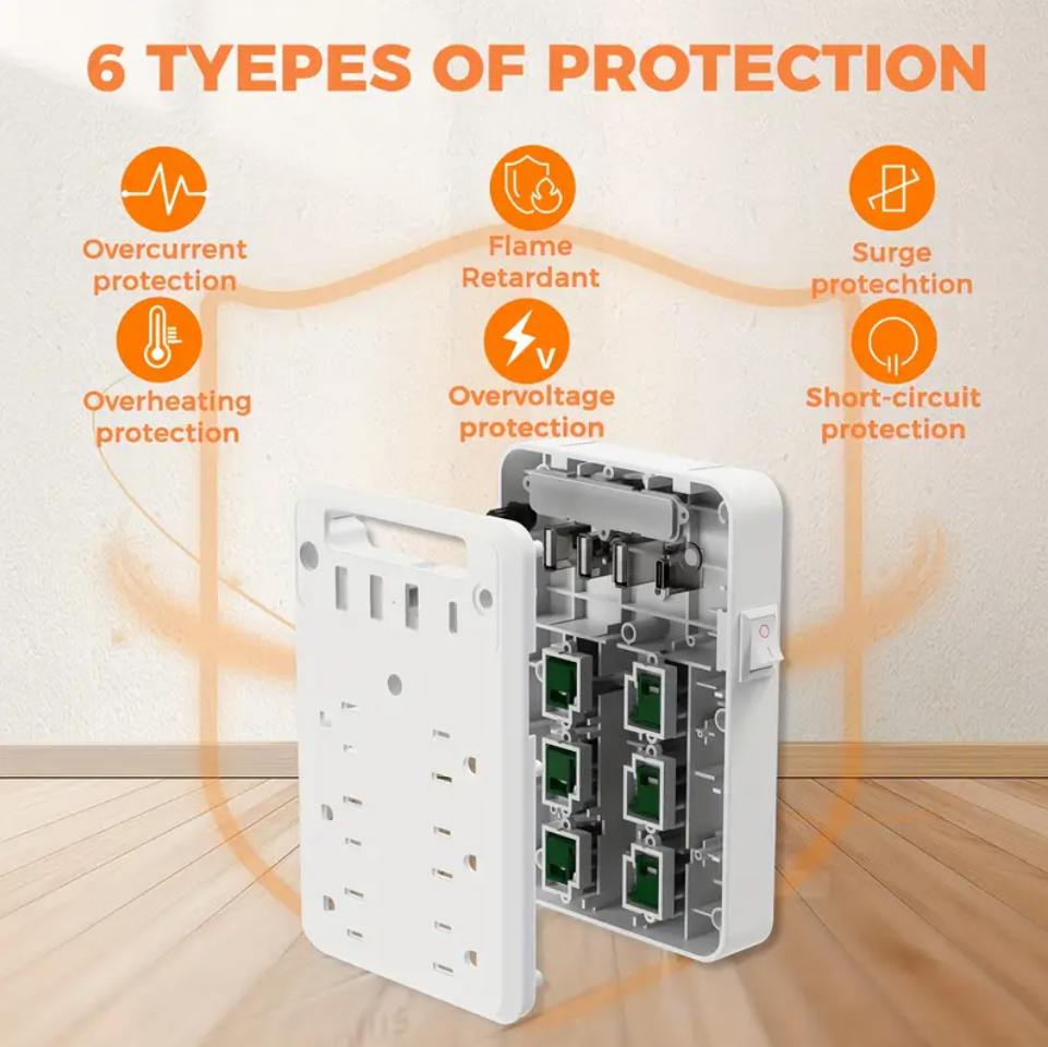 🔥LAST DAY 49% OFF💥🎁Wall Outlet Extender with Shelf Night（Buy 2 Free Shipping✈️）