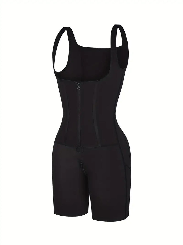 Shapewear for Women Tummy Control Full Shapewear Butt Lifter with Zipper Crotch