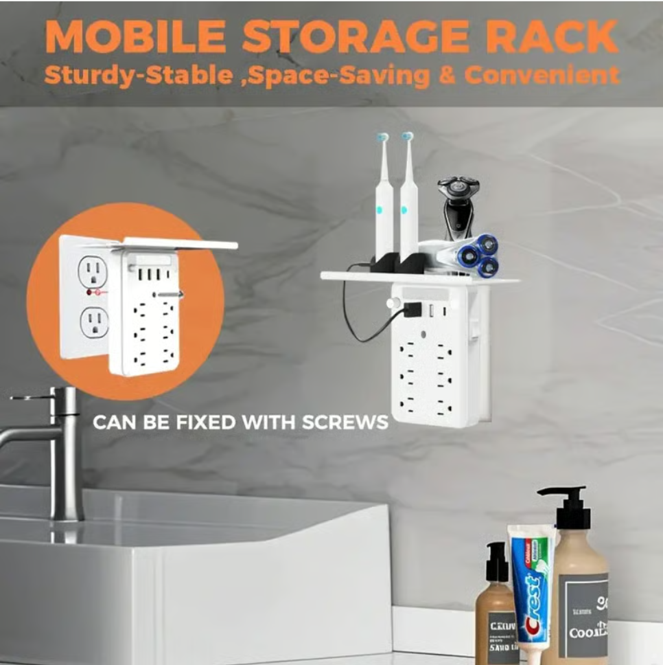 🔥LAST DAY 49% OFF💥🎁Wall Outlet Extender with Shelf Night（Buy 2 Free Shipping✈️）